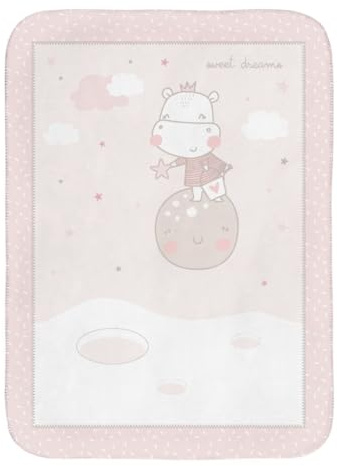 Kikkaboo Coperta neonati Super Soft 110x140 cm coperta in pile coccolosa neonati, colori:rosa