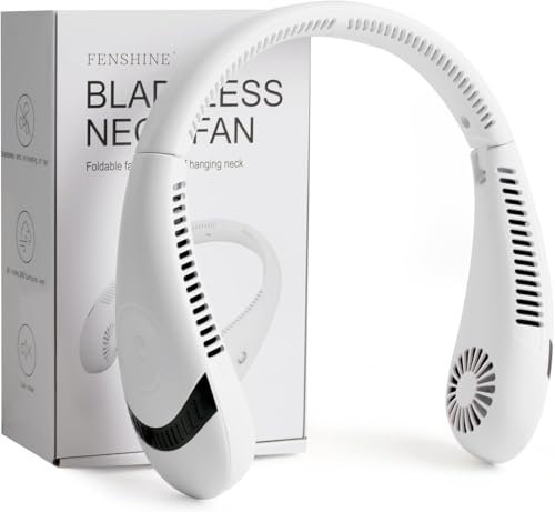 Generise Bladeless Foldable Neck Fan – Portable USB-C Rechargeable Personal Cooling Fan, Ultra Quiet with 3 Speeds – Great for Travel, Office, Gym, Camping, and Outdoor Use