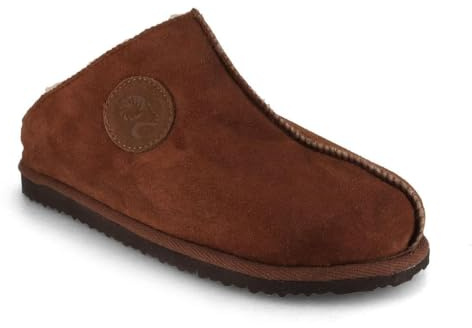 LAMMBOCK® Lammfell Hausschuhe für breite Füße Doubleface premium Schaf-Fell FAIRTRADE Echtfell Hüttenschuhe unisex, cognac, gr. 39