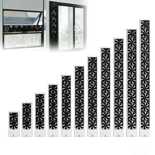 Geräuscharmer vertikaler Abluftventilator mit Schiebefenster, Betriebsdesign mit niedrigem Dezibelpegel, einfache Installation, perfekt for die Nachtruhe im Schlafzimmer(W,35-40cm)