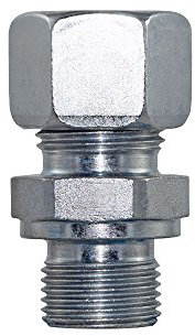Gerade Einschraubverschraubung, Rohrverschraubung mit Schneidring, Stahl verzinkt, 12L, G3/8A