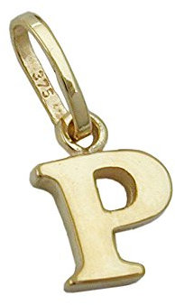 Anhänger 8x6mm Buchstabe P glänzend 9Kt GOLD