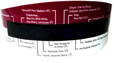 PMS WRAP AROUND VINYL WINE THERMOMETER W/VELCRO FASTENING