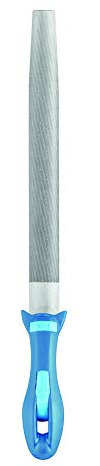 PFERD Werkstattfeile Halbrund-spitz, 300mm, halbrund-spitze Feile, Kreuzhieb H3 auf zwei Seiten, inkl. Ergonomie-Feilenheft, 11235308 – für die Feinbearbeitung und zum Schlichten geeignet