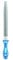 PFERD Werkstattfeile Halbrund-spitz, 300mm, halbrund-spitze Feile, Kreuzhieb H3 auf zwei Seiten, inkl. Ergonomie-Feilenheft, 11235308 – für die Feinbearbeitung und zum Schlichten geeignet