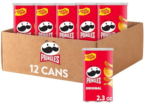 Pringles Original Grab and Go Pack, 2.36 Ounce (Pack of 12)