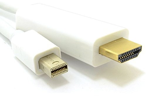 kenable Mini DisplayPort/Thunderbolt to HDMI Cable Mac to TV Video Audio 1m