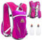 TRIWONDER Sac Trail 5,5L Gilet d'Hydratation Sac à Dos Hydratation Léger pour Marathon Randonnée VTT Course Running Homme Femme (Rose Rouge - avec 2 Bouteilles d'eau (250ml))