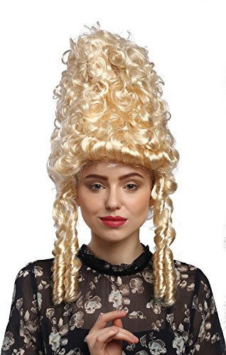 WIG ME UP - 90867-ZA88 Perücke Damen Karneval Fasching Historisch Barock blond lockig Marie Antoinette Pompadour Turmfrisur Beehive