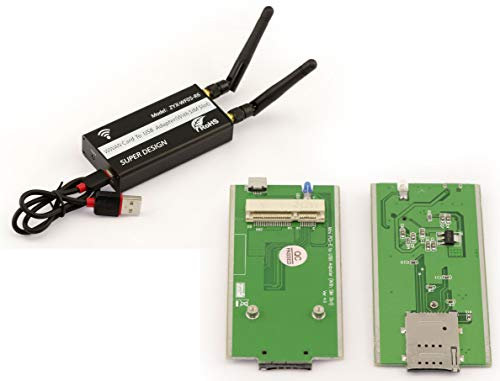 KALEA-INFORMATIQUE Adaptador de MiniPCIe a USB para módulo WWAN LTE (tipo USB mPCIe) con ranura para tarjeta SIM, compatible con 3G 4G.