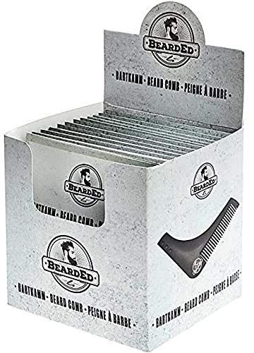 Efalock BeardEd Bartkamm, schwarz, 1er Pack (1 x 12 Stück)