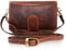 Corno d´Oro Handmade Umhängetasche Herren Leder Klein mit Handyfach I Handgelenktasche mit ausziehbarem Griff und RFID Schutz I Schultertasche Damen Vintage Braun