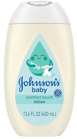 Johnson's CottonTouch Newborn Baby Face and Body Lotion, Made with Real Cotton, 13.5 fl. oz