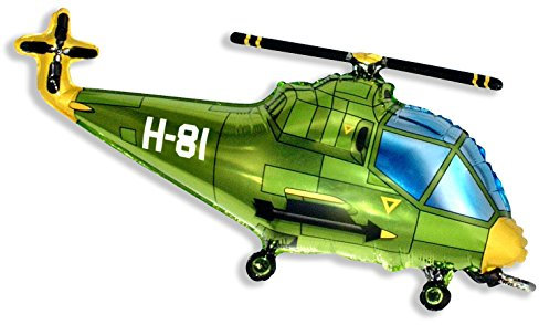 Ballonim® Helikopter grün ca. 80cm Luftballons Folienballon Party DekorationGeburtstag