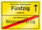 Casa Vivente Ortsschild mit Aufdruck zum 50. Geburtstag – Aluminium-Schild – Farbe: Gelb – Türschild und Wand-Dekoration – Geschenkidee für Männer und Frauen – Maße: 20 x 26,5 cm