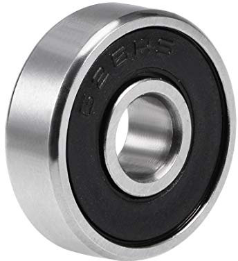 sourcing map Rillenkugellager 626-2RS 6x19x6mm doppelt abgedichtete Chromlager Flansch Kugellager Roller