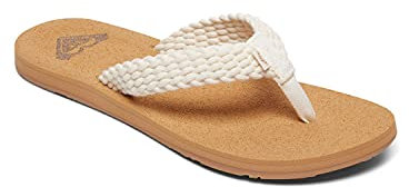 Roxy Porto, Chaussures de Plage & Piscine Femme, Blanc (Natural Nat), 36 EU