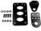 Motorcycle Licence Plate Bracket, Motorcycle Brake Tail Light License Plate Side Mount Metal Bracket Black