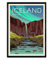 Island Blatt. Vintage-Stil. Poster Stadtfarben. Ad Island Rahmen der Größe A3