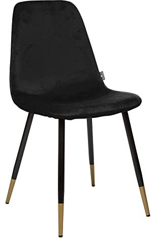 Atmosphera - Chaise Tyka Noire en Velours