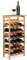Relaxdays Botellero Vino Bambú, Mueble 28 Botellas, Vertical, 94 x 47 x 29 cm, Cocina, Sótano o Bar, con Repisa, Natural