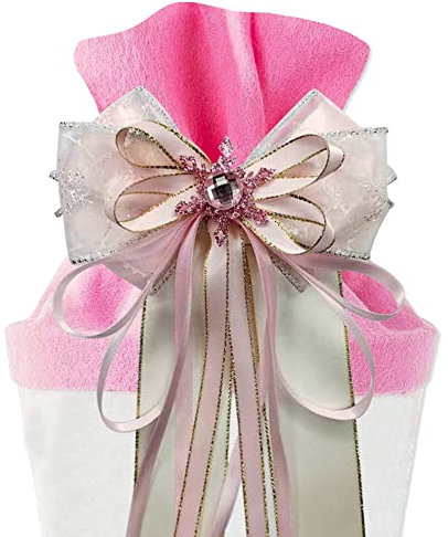 ENSTAB Schultütenschleife Rosa Schultütendekoration Mädchen Schultüten Schleife zur Einschulung