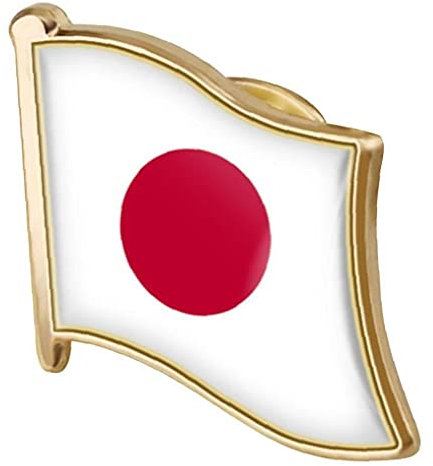 TOSSPER 1pc Japan Drapeau Pin Badge Métal Émail Pin Broche Drapeau Japonais Drapeau Japonais Nouveauté Cravate Cravate Pin Badge Accessoire