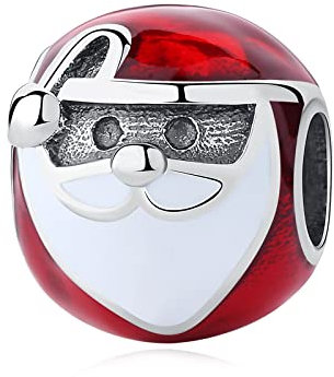 Nbsameng S925 Pendentif en argent sterling pour bracelet et collier Pandora, cadeaux de Noël pour femmes, filles, Père Noël