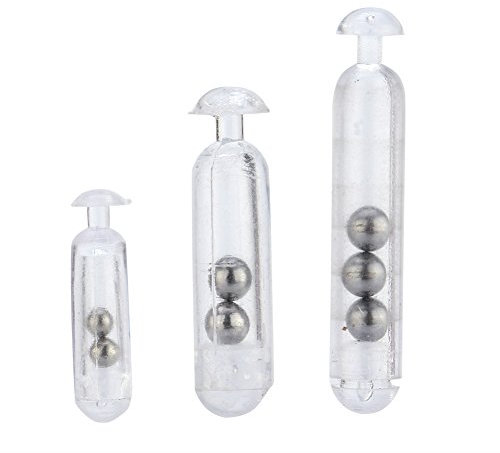 Ouitble Angelköder , 30 Stück transparente langlebige Angelrasseln Shake Angelköder Insert Tube Locken Fische an