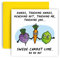 Huxters Funny Happy Birthday Card for her him men Mum,Friend – Swede Carrot Lime – gifts from women -14.8cm square