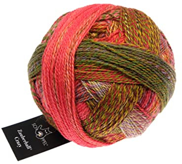 Schoppel Zauberball Crazy, nachhaltige Sockenwolle mit Farbverlauf zum Stricken oder Häkeln, 100g (2516 Abendstunde)