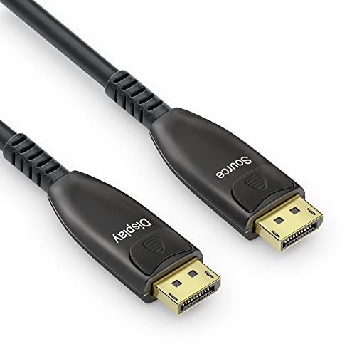 conecto DisplayPort 8K Glasfaser Premium AOC Extender Kabel, Hybridkabel (Glasfaser/Kupfer), schwarz, 15m