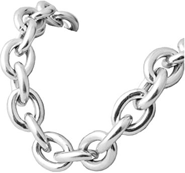 Edelstahl Rolokette 60 cm, Kette Herren Edelstahl Silber Freundschaftskette Jungs Breit 11MM Hip Hop Metallketten Punk