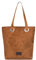 usha FESTIVAL Damen Handtasche Tote Bag aus Leder, Kamel