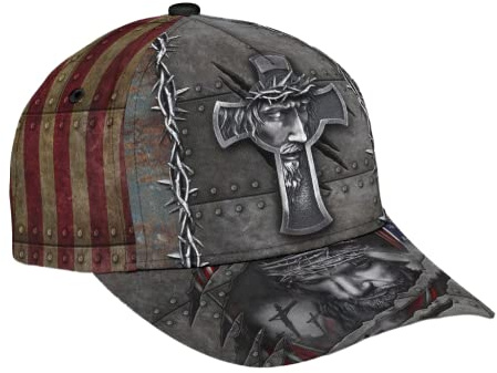 452 Herren Damen Basecap Jesus Kreuz Snapback Kappe Leicht Baseball Kappe Mütze Mode Trucker Kappe Für Angeln Sport Wander