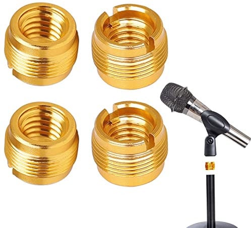 Adattatori Filettati per Microfono, Adattatore Asta Microfono, Adattatore per Vite per Microfono, Adattatori da 5/8maschio a 3/8 Femmina, per Accessori per Clip per Supporto per Microfono(4 Pezzi)
