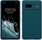 kwmobile Handyhülle für Google Pixel 7a Hülle, für Pixel 7a Case - Hülle Silikon - kabelloses Laden - Petrol matt
