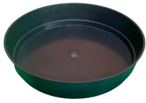 GROWMANIA Pack 10 Platos Redondos Negros para Macetas Diámetro 30 cm - Plato Plástico para Maceteros