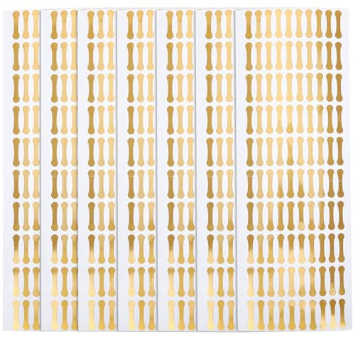 Ciieeo 500pcs Tamper Evident Stickers - Golden Adhesive Tamper Seal Tape Labels for Jars