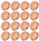 sourcing map 16Pcs Mason Jar Lids, 70mm/2.76 Regular Mouth Tin Plate Caps Leak Proof for Canning Jars Kitchen Storage (Rose Gold)