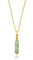 Made by Nami Edelstein Kette Damen Gold mit türkisem Amethyst Stein Anhänger 40 + 5 cm Spiritueller Schmuck