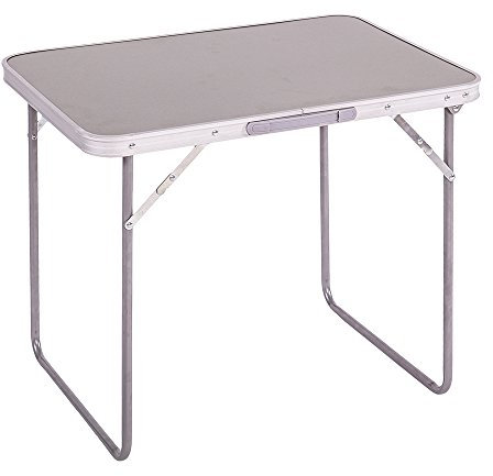 LOLAhome Mesa Plegable Camping, de 70x50x60 cm, Mesa de Playa de Acero y MDF, Mesa pequeña de Picnic, Mesa de Camping Plegable Ligera Marrón o Gris, antivuelco y ocupa Poco Espacio. (Gris)