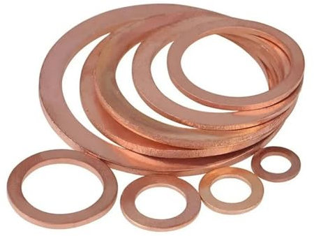 10/20/50/100 Stück M5 M6 M8 M10 M12 M14 M16 Kupfer-Flachdichtung Flachringdichtung Ölwannenstopfen Öldichtung Kupfer-Unterlegscheiben-Befestigungselement-M12x16x1-100 Stück