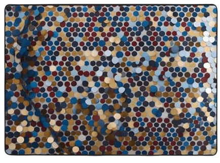 BROLEO Teppich mit Glitzer-Pailletten, für Wohnzimmer, Fußmatten, Läufer, 203,2 x 147,3 cm, weiche Haptik