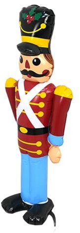 Aufquwk Casse-Noisette Gonflable de Noël, d'épice Gonflable de Noël | Casse-Noisette Gonflable de Noël pour décoration intérieure,Décoration de Noël en Plein air Mignonne pour Jardin, pelouse,