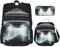 Dwrepo 3-teiliges Rucksack-Set mit Lunch-Tasche, Stiftebox, Alien-Raumschiff-Reiserucksack, große Kapazität, Laptop-Rucksack für Männer und Frauen, lässige Tagesrucksäcke, Lunchbox, Stifteetui,