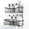 Orimade Duschablage ohne Bohren 2 Stück Rostfreie Badezimmer Regal, Duschregal Badregal ohne Bohren, Langlebige Shampoo Halterung für Dusche aus Edelstahl, Schwarz
