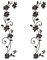 2 Stück Wandaufkleber Blumenranken Schwarz Wandtattoos Schwarz Blumen Ranke Wandaufkleber Wandbilder Aufkleber für Schlafzimmer Dekoration Flur Fenster