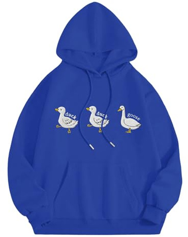 Lightning Deals of The Day Today Sale Oversized Sweatshirt Women Women's Casual Loose Hoodie Autumn And Winter New Korean Version With Hat And Velvet Top Presents for In Laws (Blue, S)