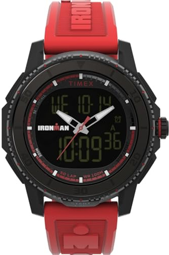 Timex Herren Digital Quarz Armbanduhr mit einem Kunststoffband Ironman Adrenaline